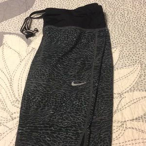 Nike dri-fit work out pants (black leopard print)